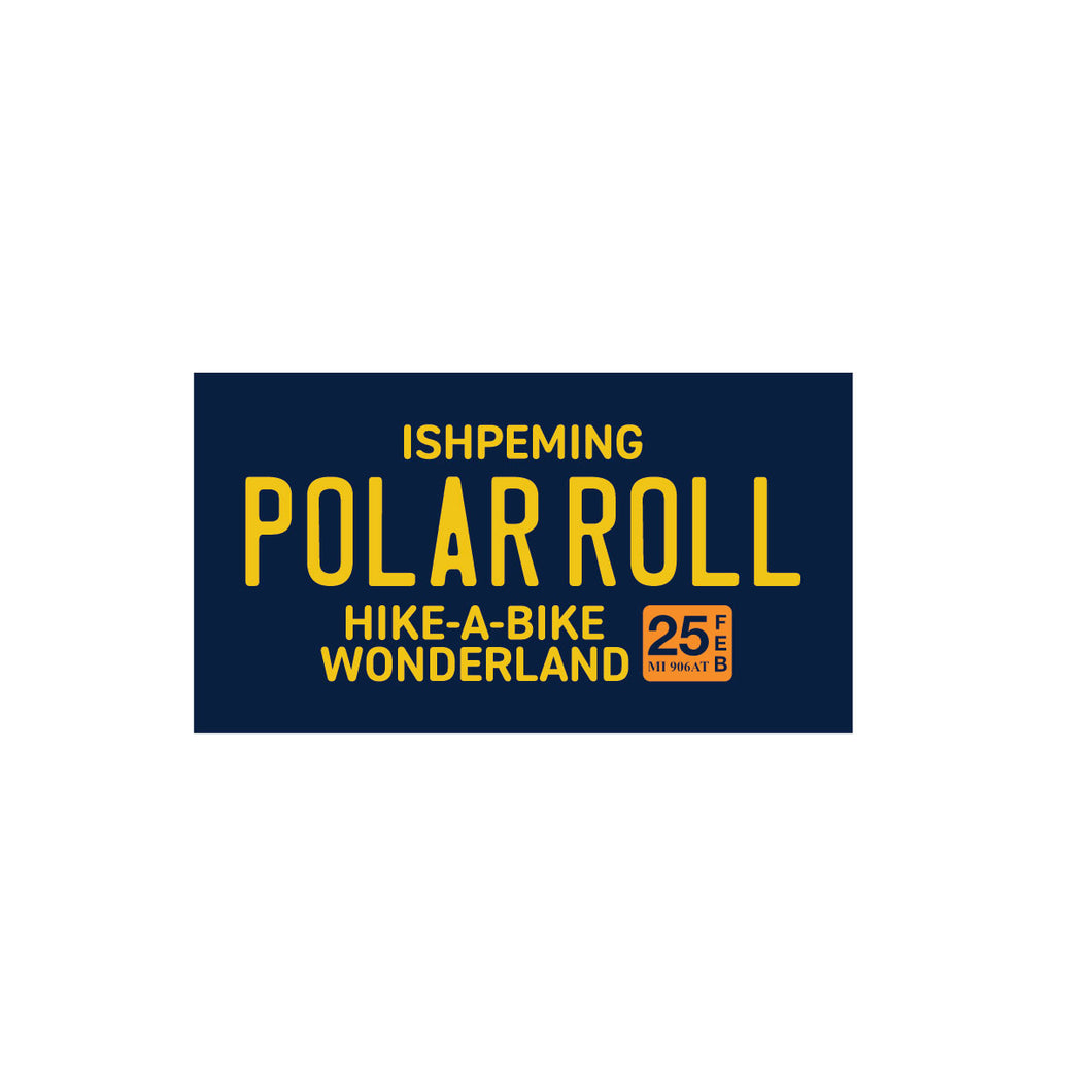 Polar Roll 2025 License Plate Sticker